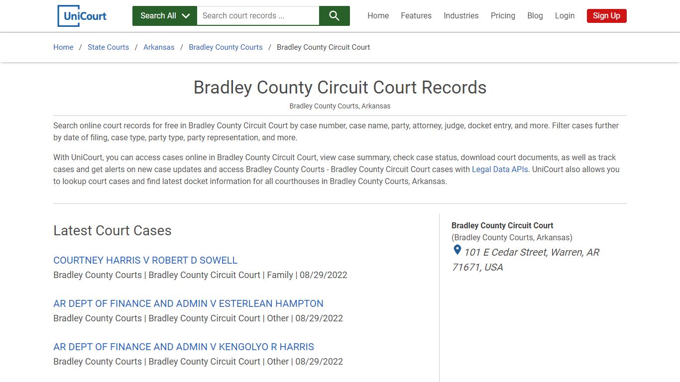 Bradley County Circuit Court Records | Bradley | UniCourt